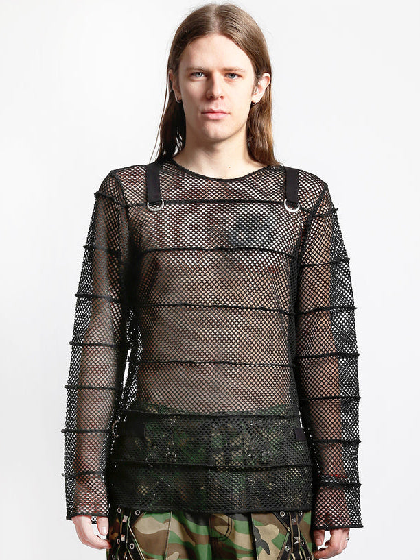 Mega Mesh Stripe Top