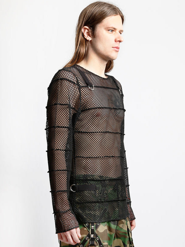 Mega Mesh Stripe Top