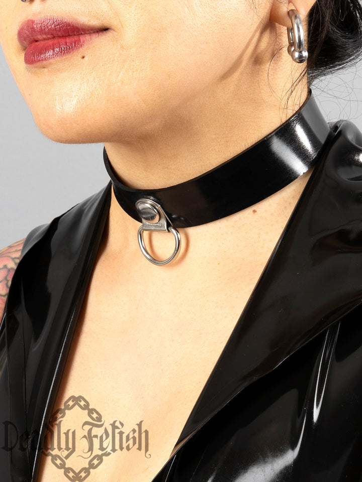 Deadly Fetish Made-to-Order Latex: Basic Drop D-Ring Choker