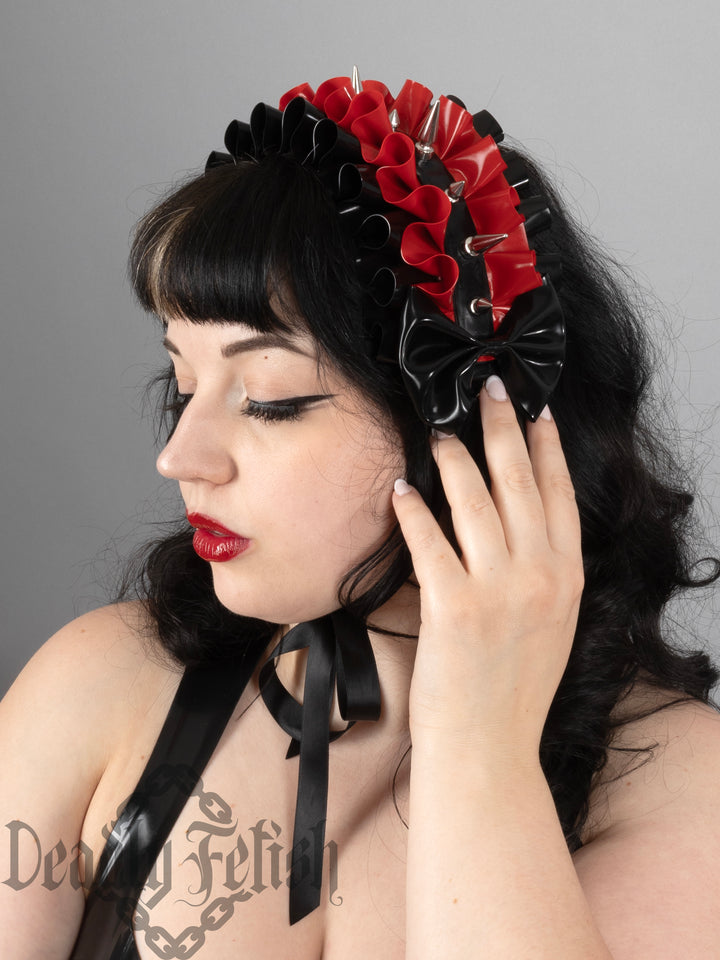 Deadly Fetish Latex: Spiked Latex Headdress
