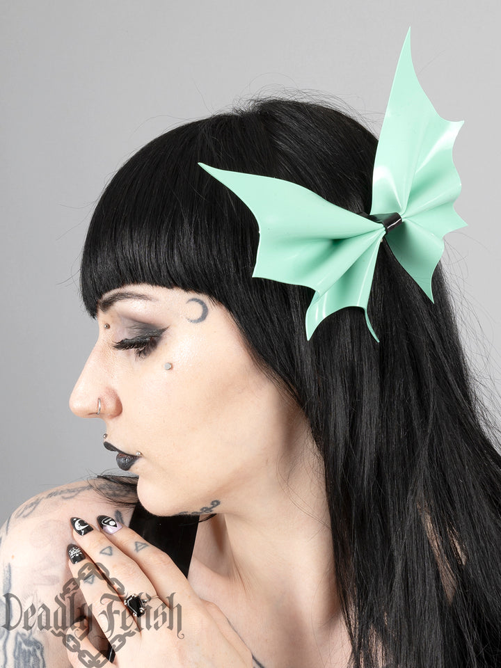 Deadly Fetish Latex: Large Bat Bow Clip