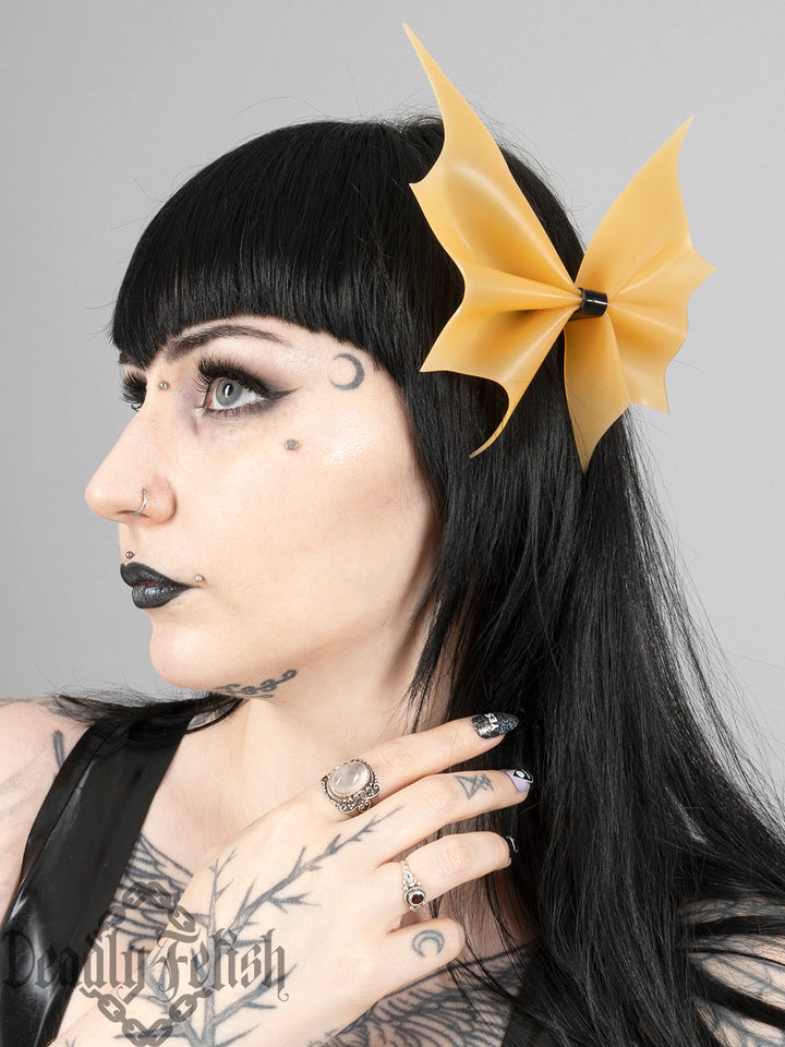 Deadly Fetish Latex: Large Bat Bow Clip