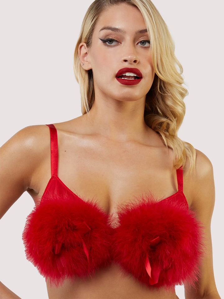 Elizabeth Plunge Feather Bra