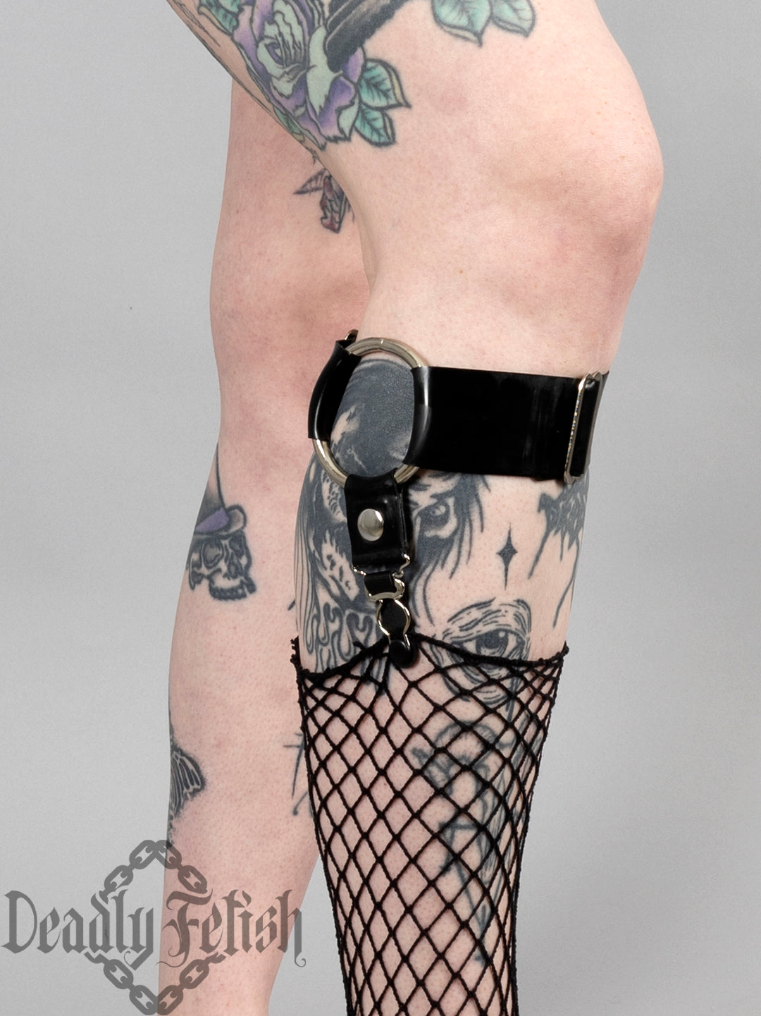 Deadly Fetish Latex: Wide Multi-Use Garter Straps