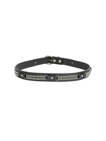 Leather Belt with Bike Chain