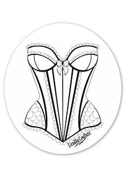 Deadly Couture Corset Sticker