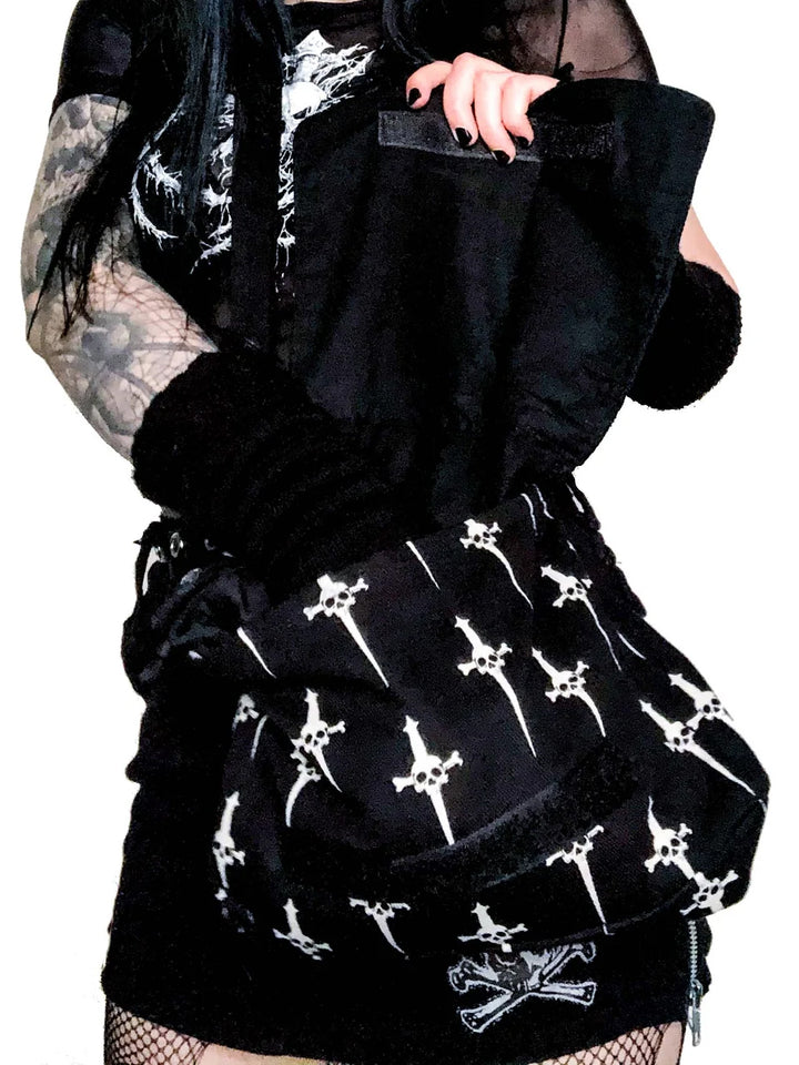 Dagger Print Crossbody Bag