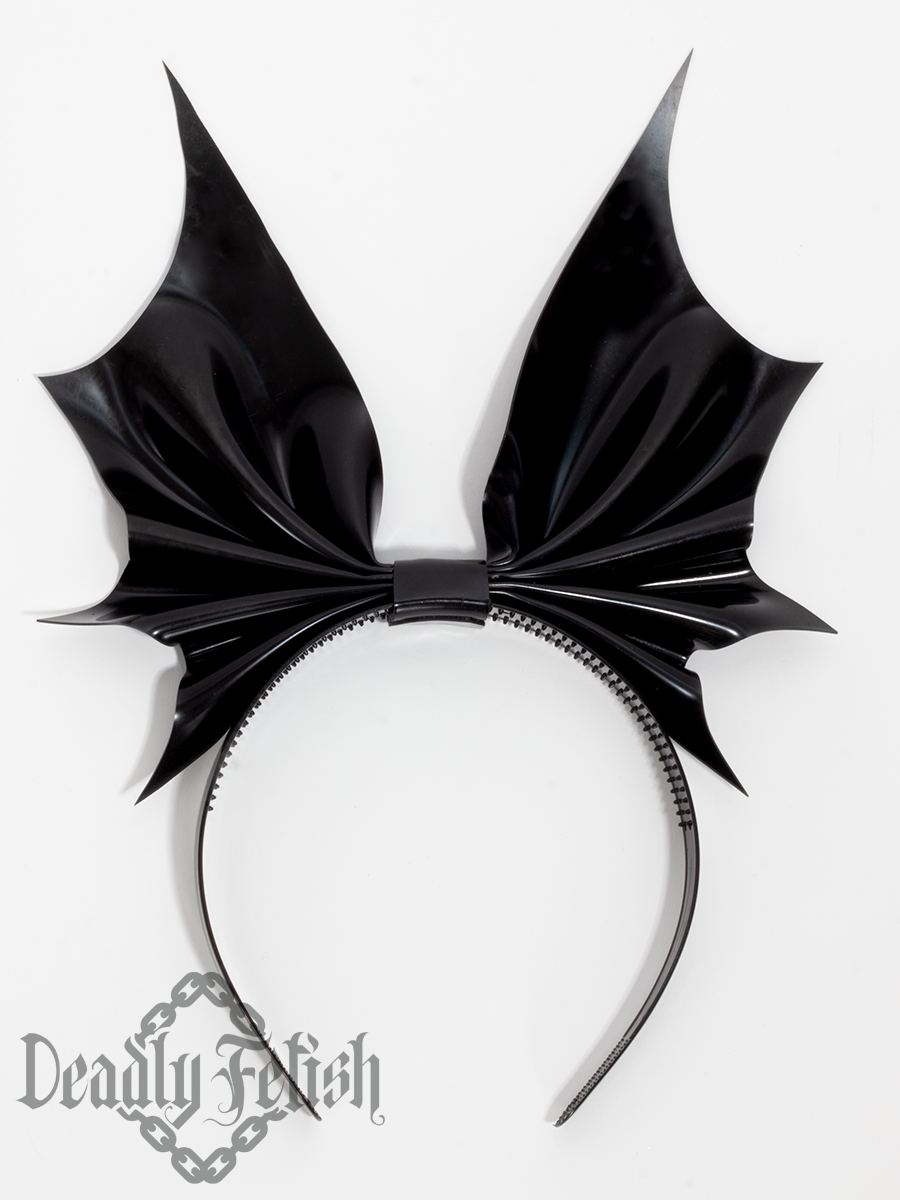 Deadly Fetish Latex: Bat Bow Headband