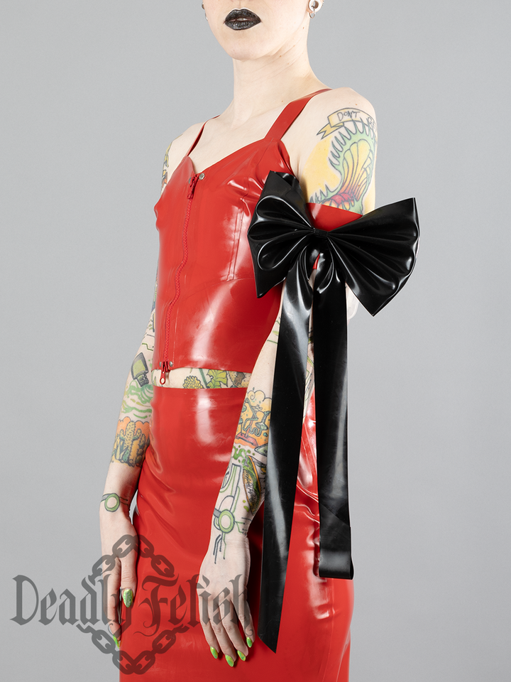 Deadly Fetish Latex: Arm Band with Large Bow