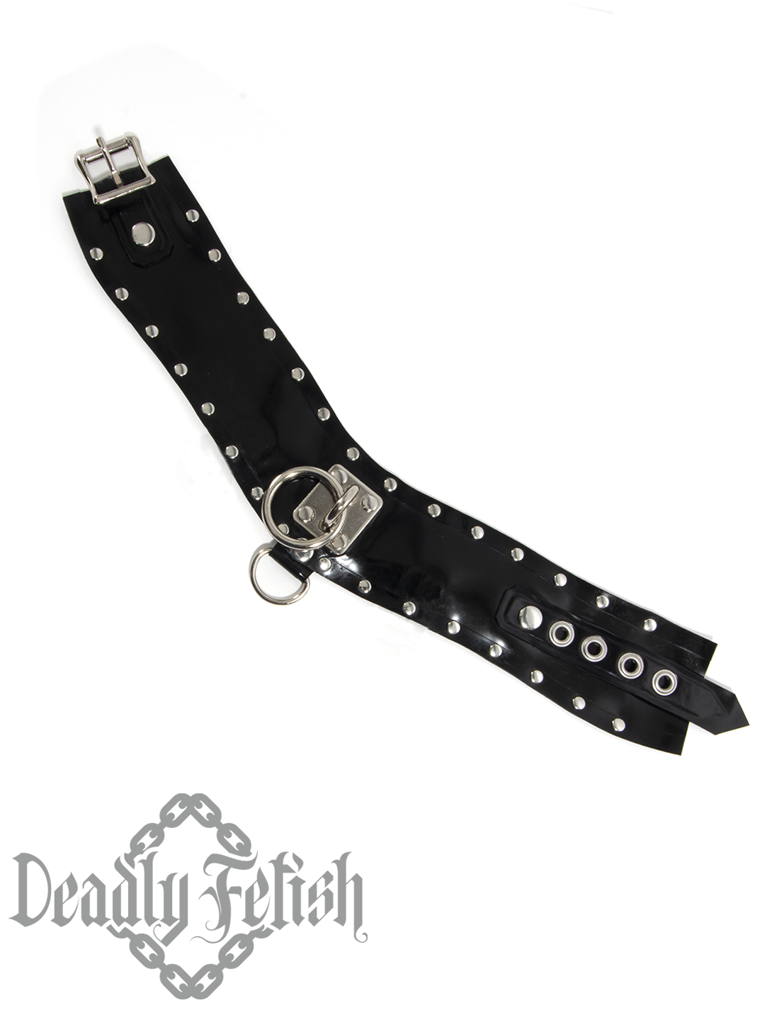 Deadly Fetish Made-To-Order Latex: Collar #08 with Rivets