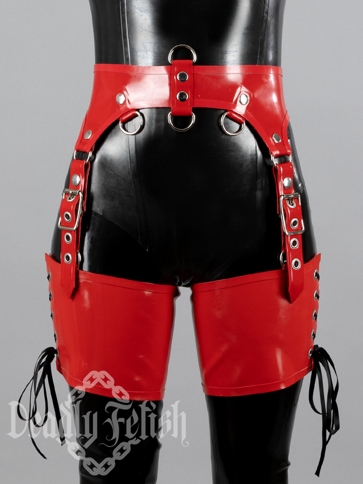 Deadly Fetish Made-To-Order Latex: Harness #73 with Snap-On Straps