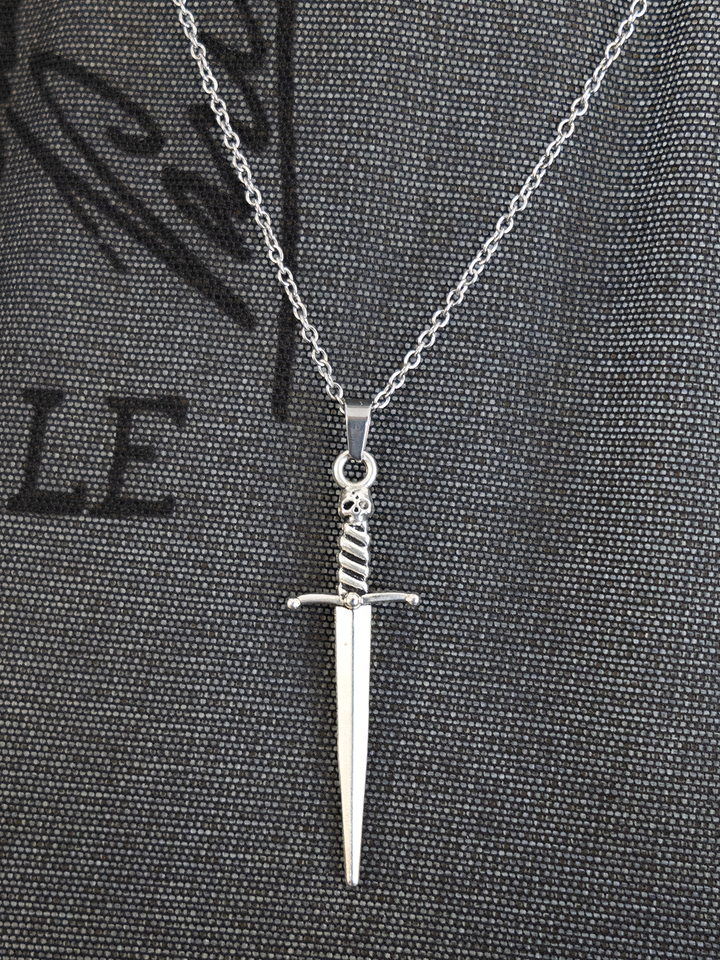Dagger with Skull Necklace