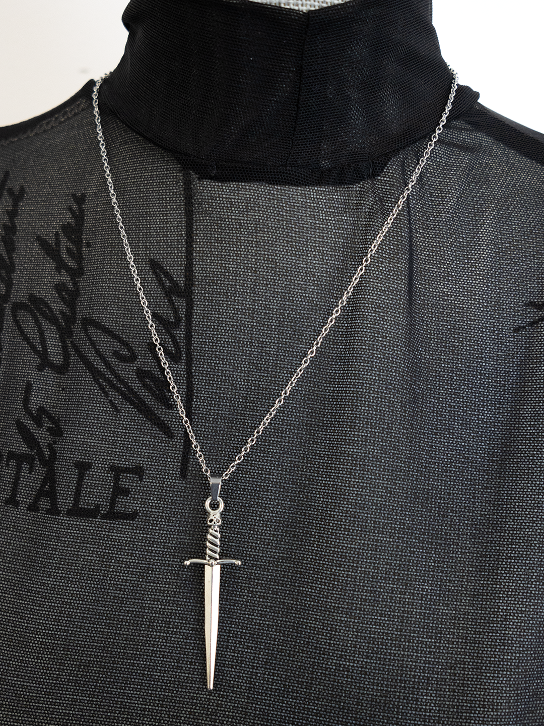 Dagger with Skull Necklace