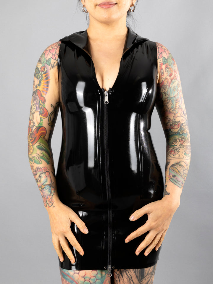 Latex Hooded Dress