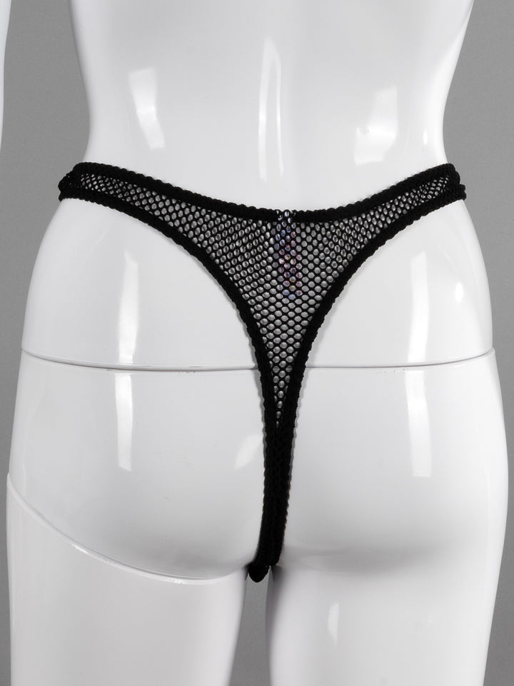 Detachable Fishnet Thong