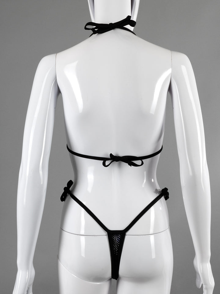 Fishnet String Bikini Set