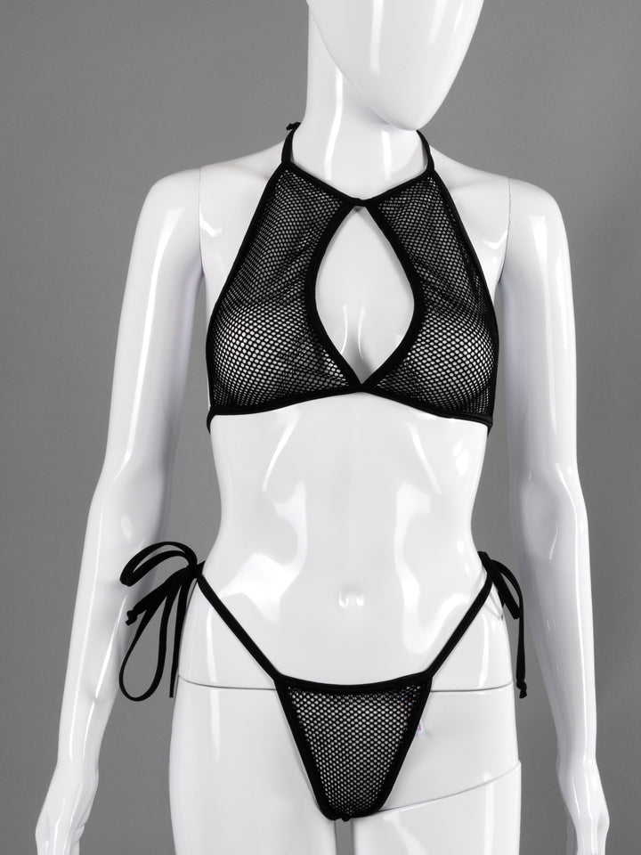 Fishnet Halter Top Set