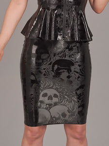 Textured Latex Skull Skirt
