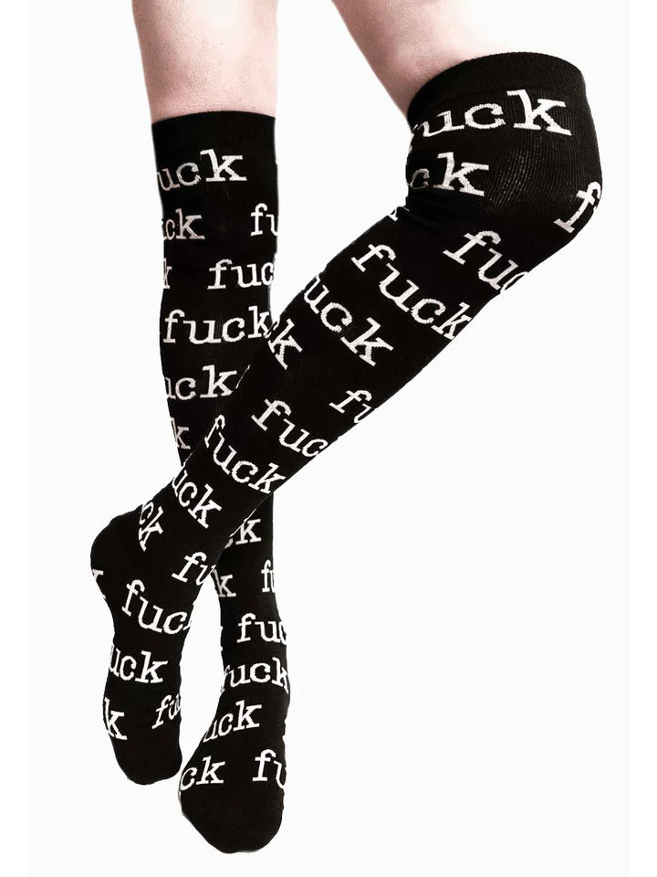 FUCK Thigh High Socks
