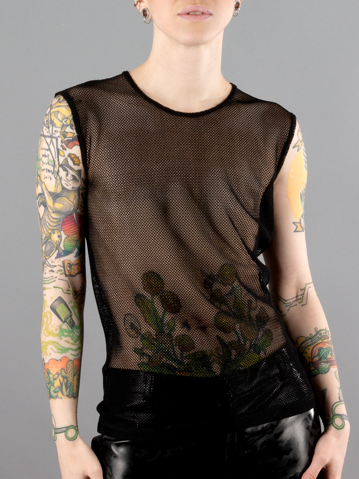 Mesh Sleeveless Shirt
