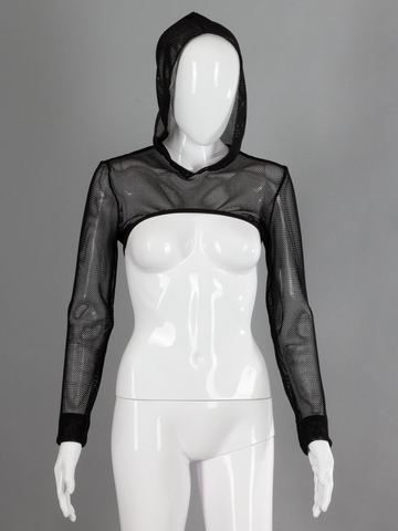Mesh Hooded Bolero
