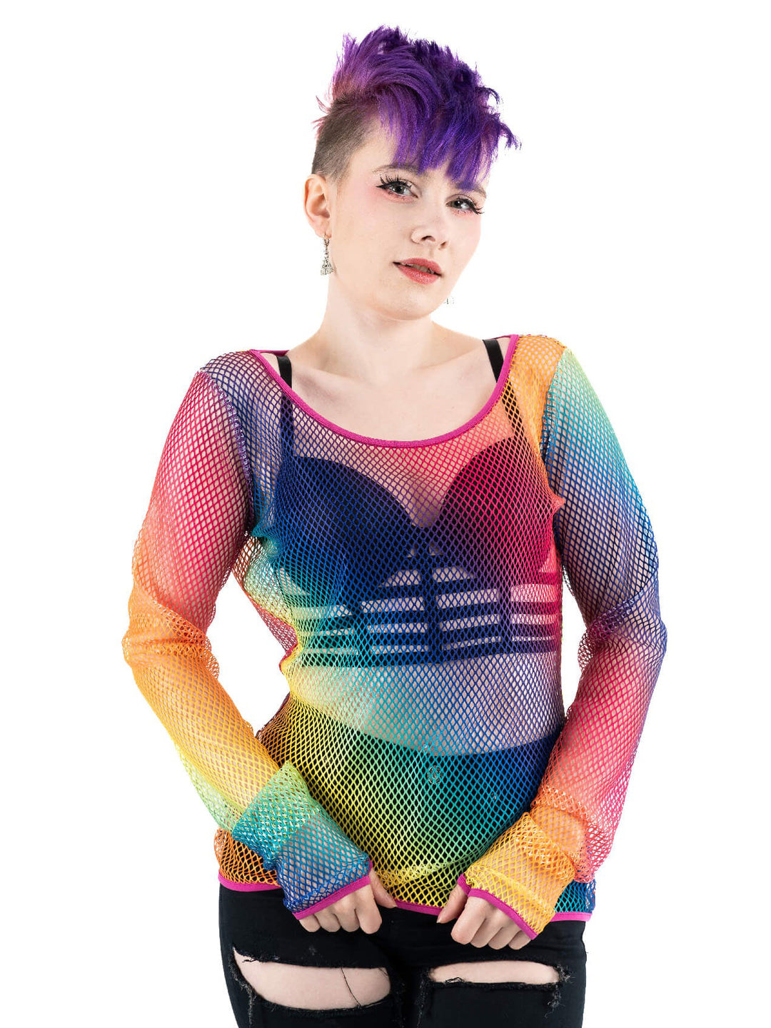 Future Fishnet Top