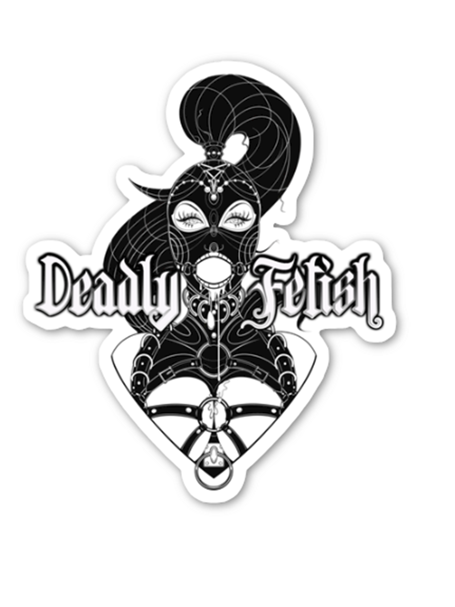 Deadly Fetish Gagged Rubberdoll Sticker