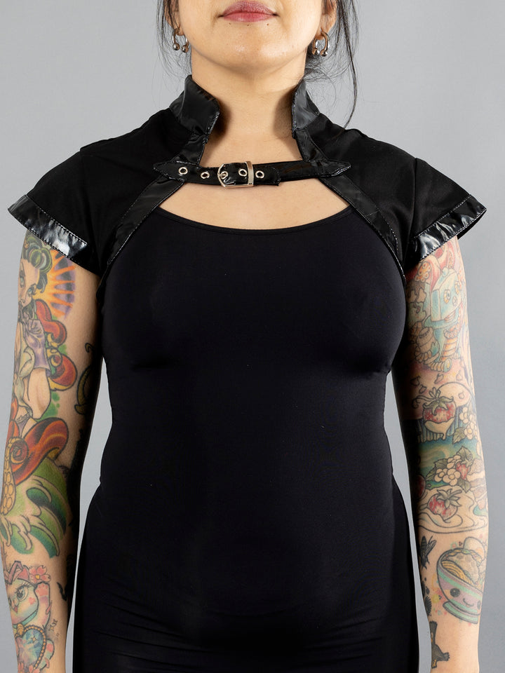 Twill Bolero with PVC Trim