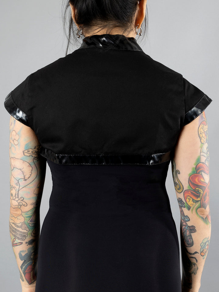 Twill Bolero with PVC Trim