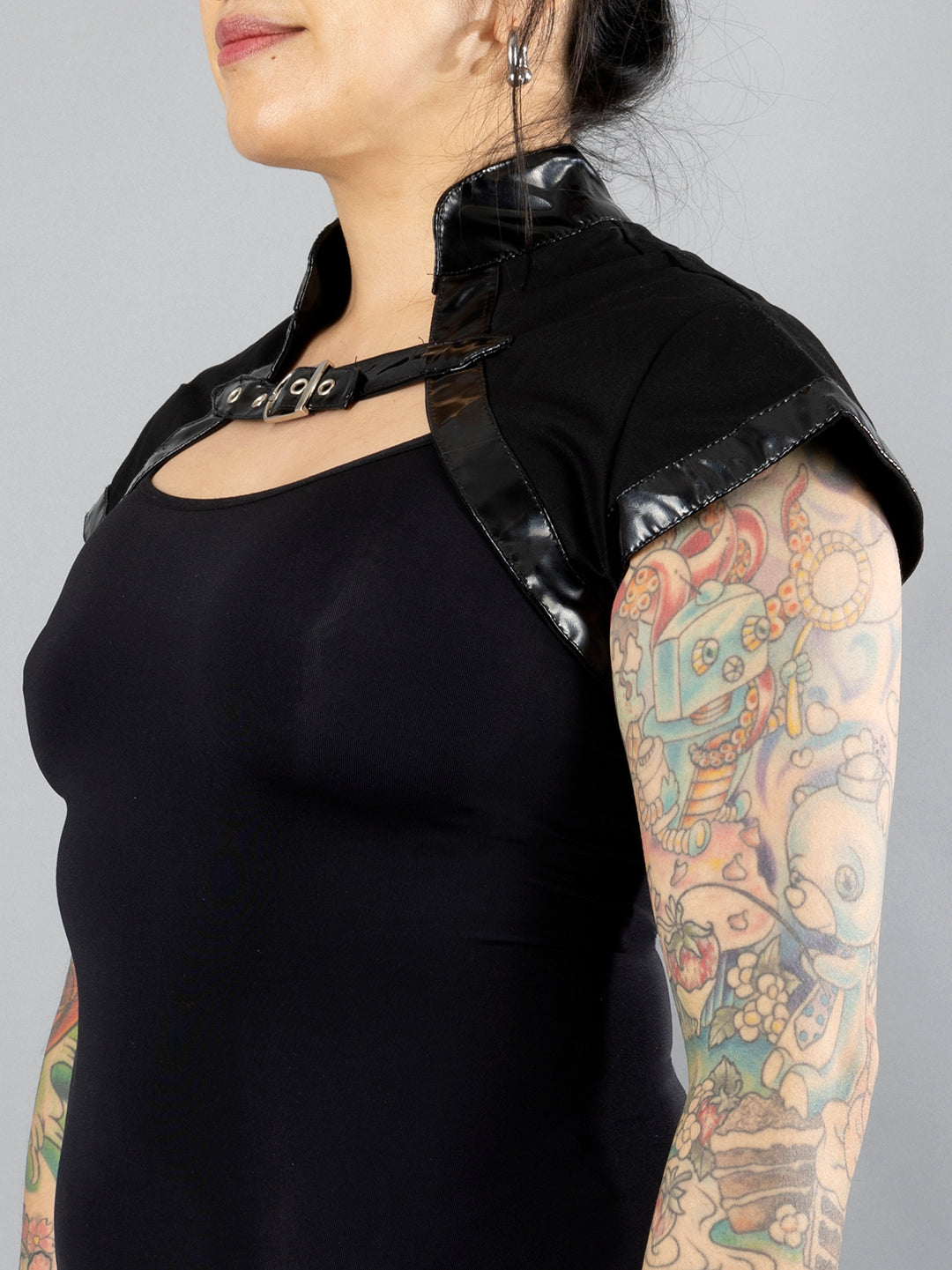 Twill Bolero with PVC Trim