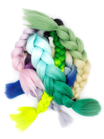 Crimped Hair Pieces For Latex Hoods with Magnet