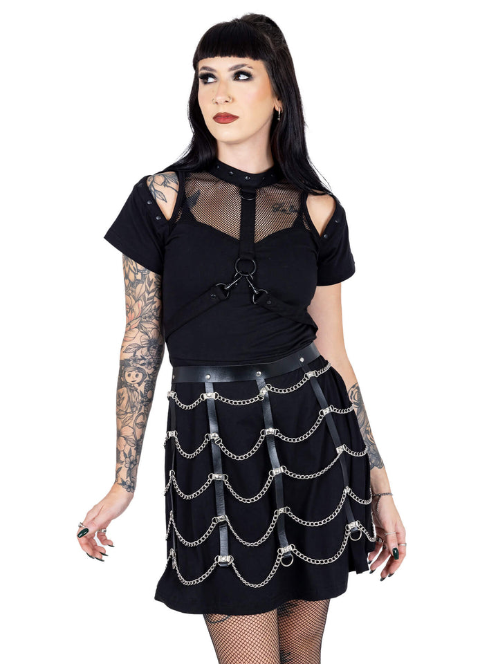 Harley Vegan Leather Harness Skirt