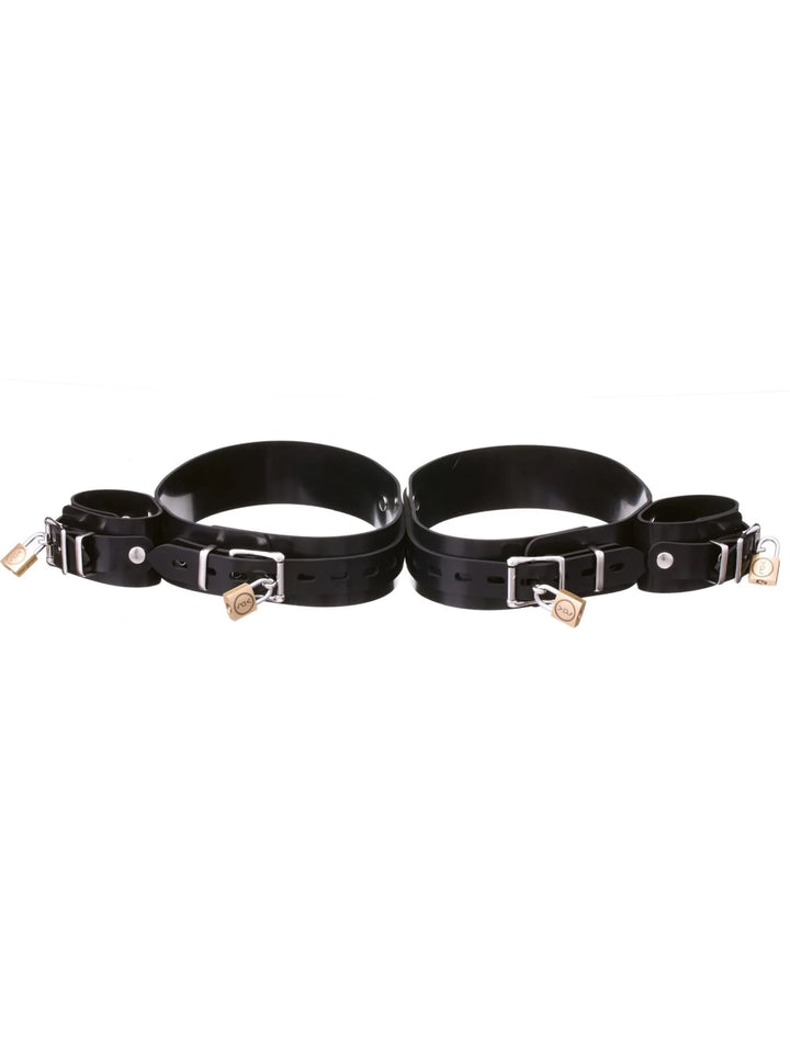 Heavy Rubber Thigh-to-Wrist Restraints