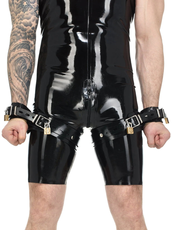 Heavy Rubber Thigh-to-Wrist Restraints