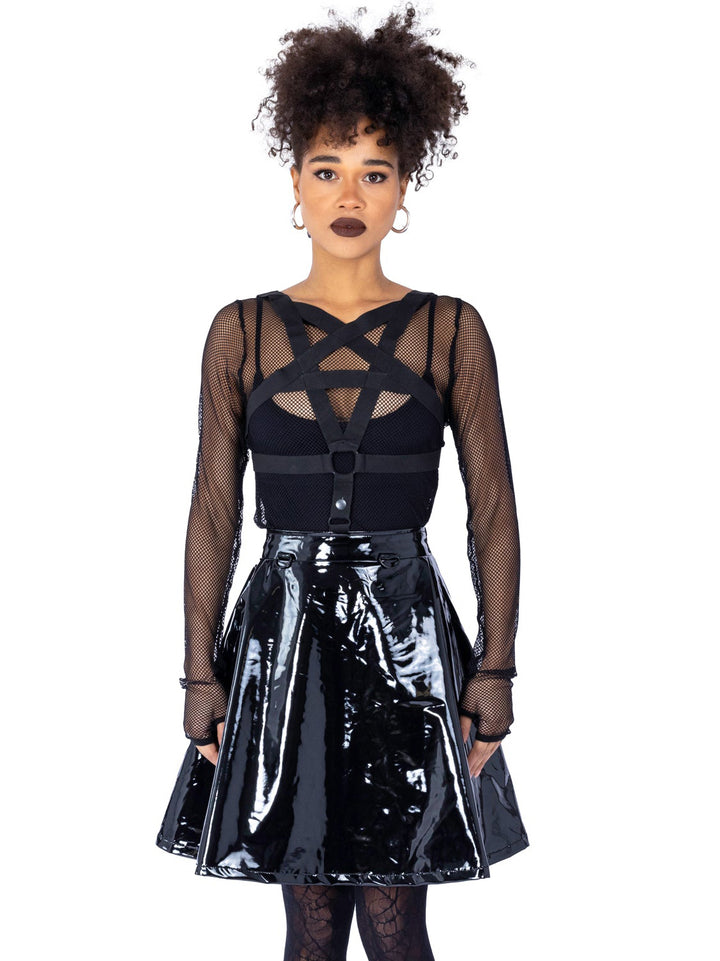 Hexed PVC Skirt with Detachable Harness