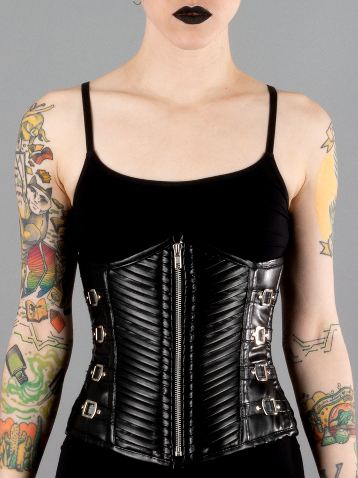 Kaizen Vegan Leather Underbust Corset