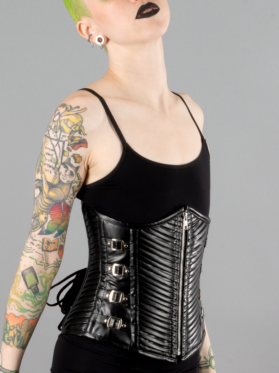 Kaizen Vegan Leather Underbust Corset