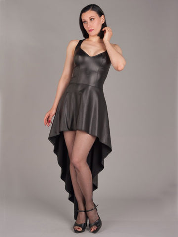 Hi-Low Vegan Leather Dress