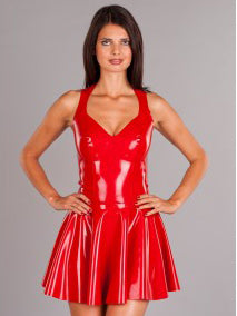 Latex Flared Dress