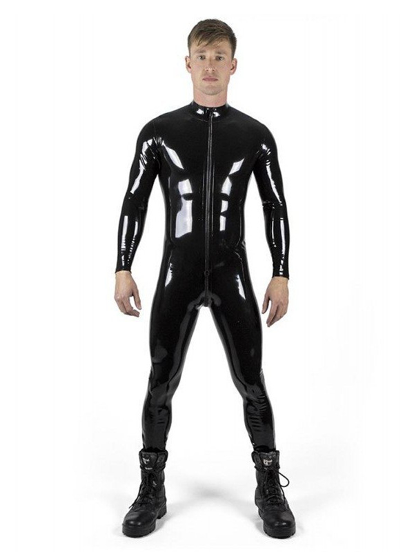 Full Front Zip Latex Catsuit