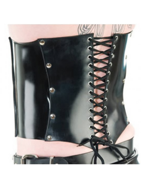 Latex Five Buckle Corset Belt