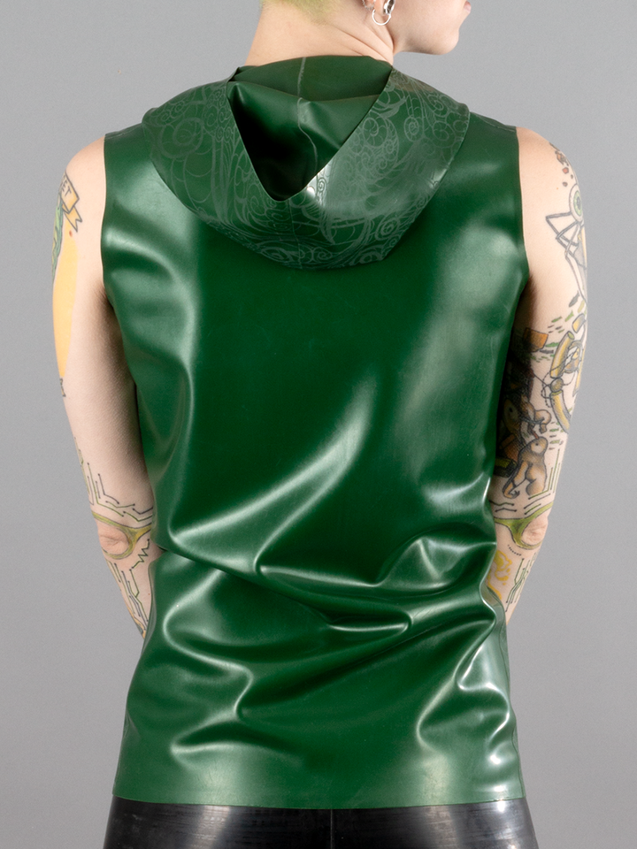Textured Latex Hooded Vest