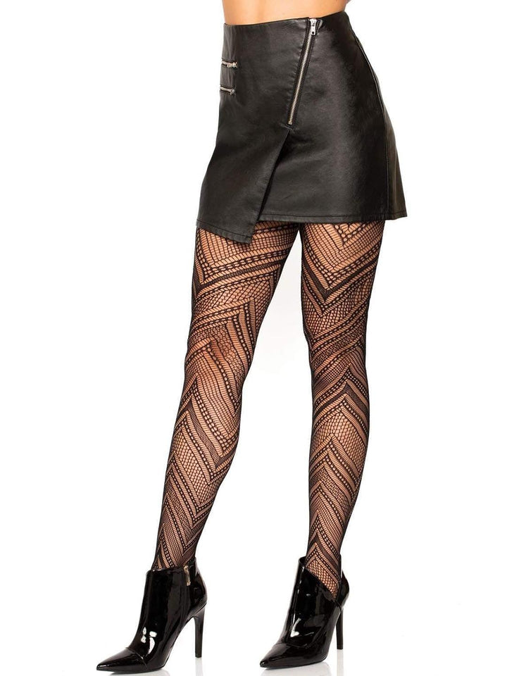 Chevron Fishnet Tights