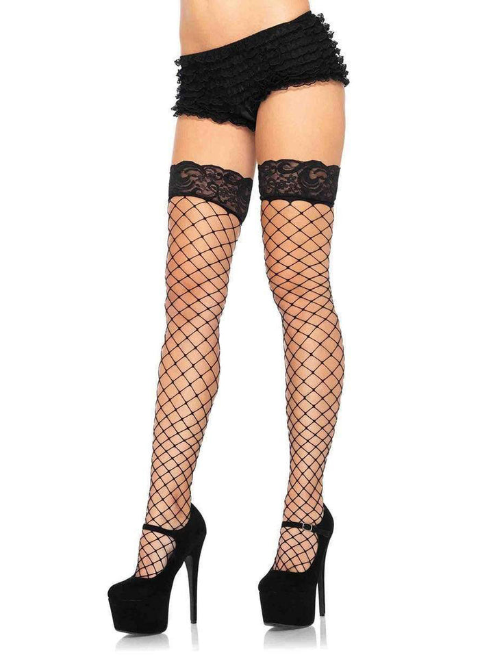 Lace Top Fence Net Stockings