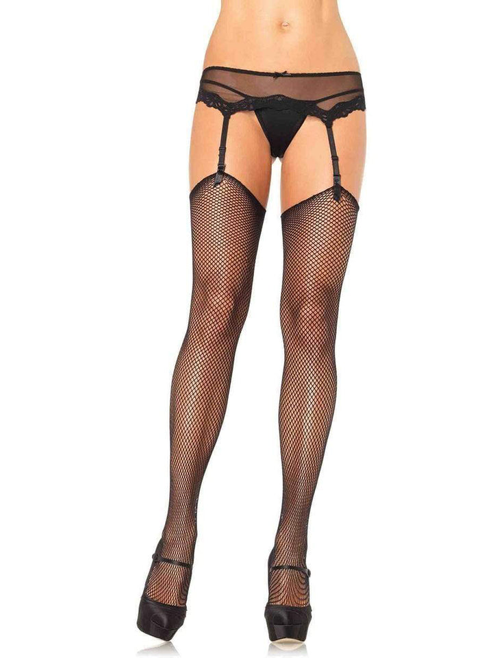 Fishnet Stockings with Unfinished Top