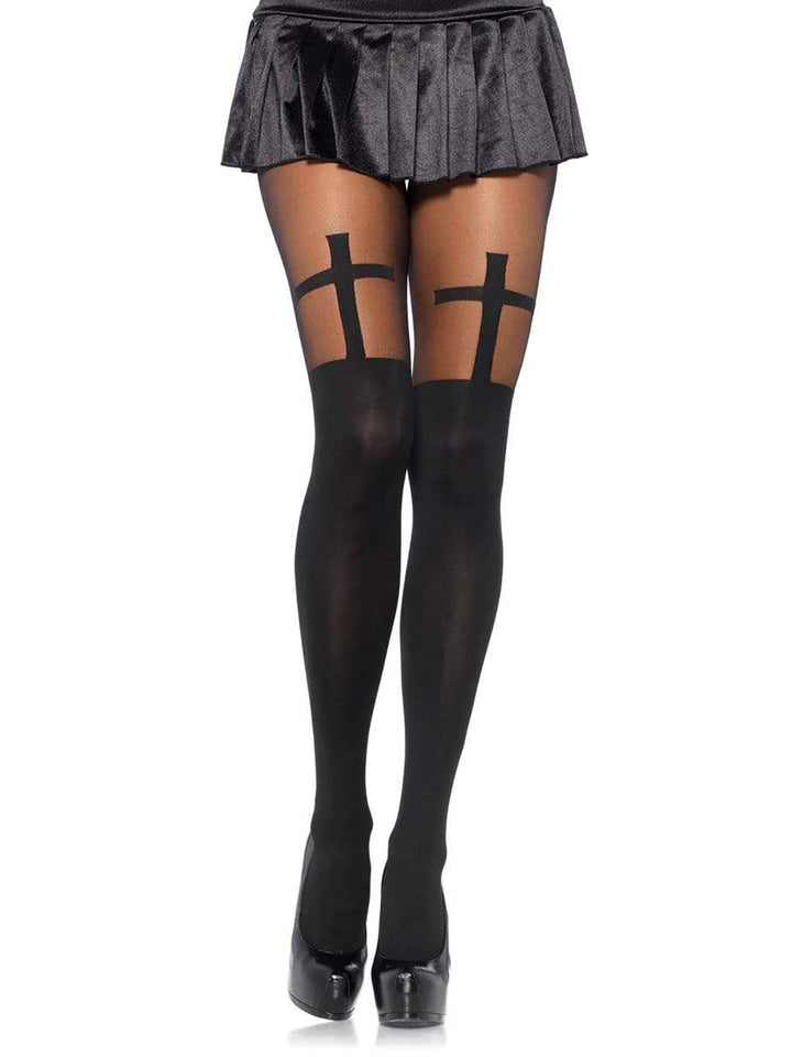 Opaque Cross Tights