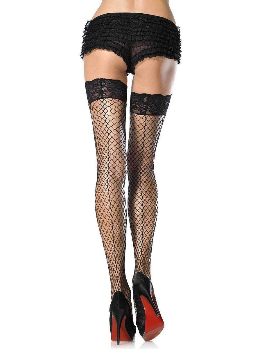 Stay Up Industrial Net Backseam Stockings