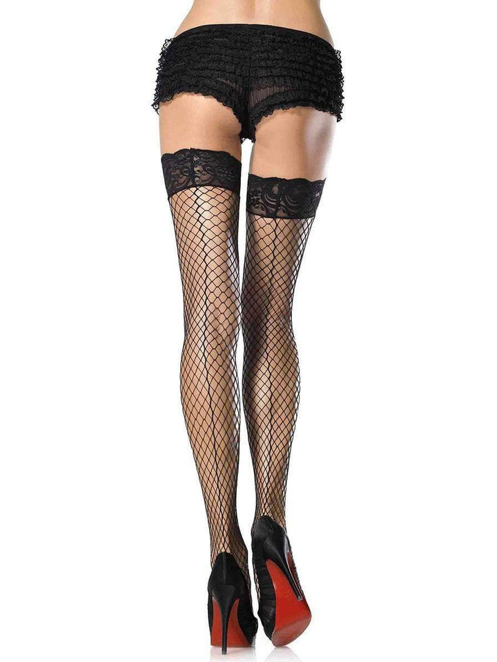 Stay Up Industrial Net Backseam Stockings