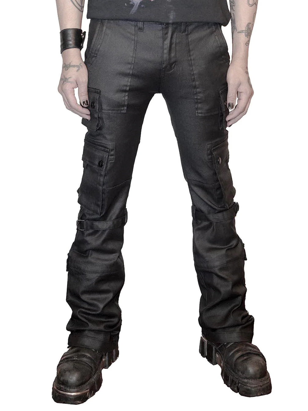 Future Division Waxed Cargo Jeans