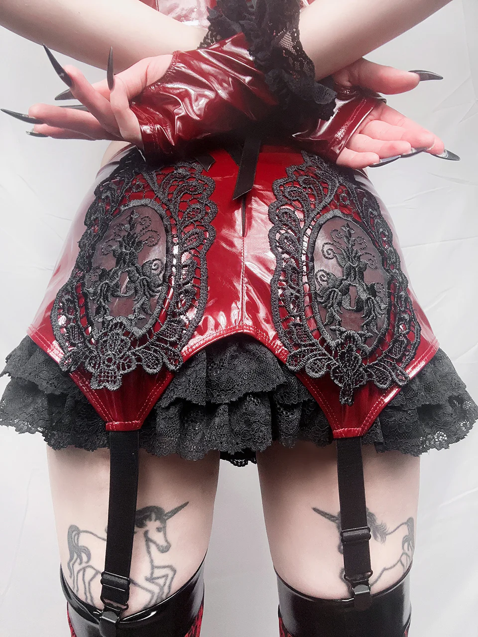 Bloodlust PVC Garter Skirt